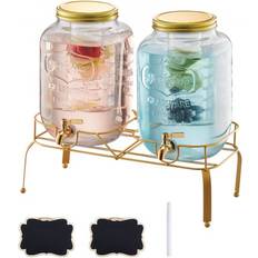 VEVOR Drink 2 Gal with Stand 2 Pcs Beverage Dispenser