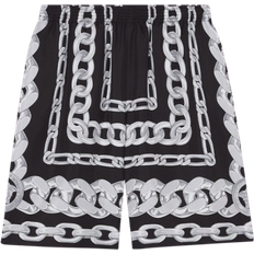 Versace Herr Shorts Versace Medusa Chain Silk Shorts - Black