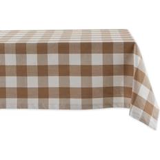 DII Buffalo Tablecloth Brown, White (304.8x152.4cm)