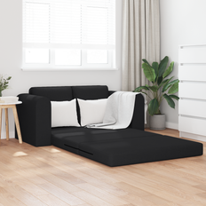 Sofa seng vidaXL Gulv Seng 2-i-1 Sort 148x71x83 cm Sofa