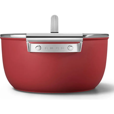 Smeg Övriga grytor Smeg Casserole Red med lock 4.6 L 24 cm
