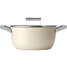 Smeg Övriga grytor Smeg 50's Retro Style Cream med lock 4.6 L 24 cm