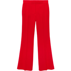 Mango Wide Leg Suit Pants - Red