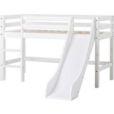 HoppeKids Basic Halfhigh Bed with Ladder & Slide 35.4x78.7"