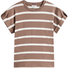 Tommy Hilfiger Round Neck T-shirt - Hot Coco/ Ivory Silk Stp