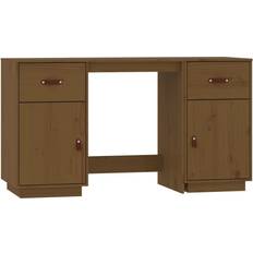 vidaXL 3107847 Honey Brown Skrivbord 50x135cm 2st
