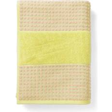 Juna Check Serviette de bain Rose, Jaune (140x70cm)