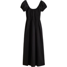 H&M Off The Shoulder Poplin Dress - Black