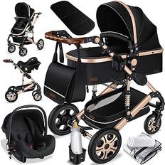 Kesser 3en1 Poussette Combinée Trio Landau Complet Avec Baignoire Bébé (Système de Voyage)