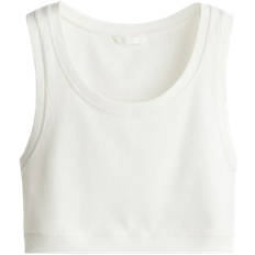 H&M Short Ribbed Tank Top - White