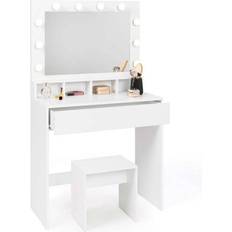 Coiffeuses IDMarket Zelia White Dressing Table 40x80cm