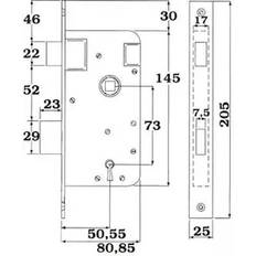 Larm & Säkerhet Assa Abloy Låshus 40C-85 Höger