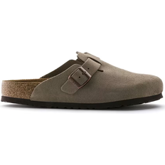 Sko Birkenstock Boston Soft Footbed Suede Leather - Taupe