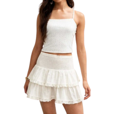 Skirts New Look Shirred Rara Mini Skirt - Off White