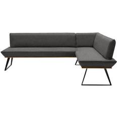 XXXlutz Voleo Black/Oak/Dark Grey Sofa 203cm 3Stk. 4-Sitzer, 5-Sitzer