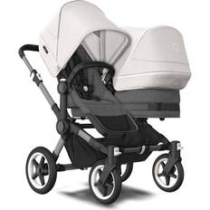 Sibling Strollers Pushchairs Bugaboo Donkey 5 Duo Black Grey Melange/Misty White
