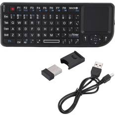 Keyboard with touchpad Socobeta Slim Wireless Keyboard Ultra Mini Touchpad Rechargeable Backlit Keyboard with Infrared Indicator, Keyboard Slot, Powerful 2.4GHz Wireless Connection