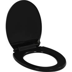 vidaXL Soft-Close WC-Istuimen Pikakiinnityksellä Musta