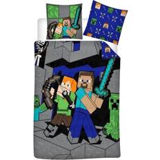 Aymax Minecraft Block Battle Sengetøj 140 x 200 cm Dynebetræk