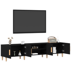 vidaXL Svart Ek 180x31.5x40 cm TV-bänk