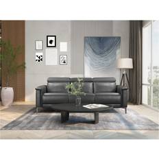 Loft24 3-Sitssoffa Lund Grå PU Elektrisk Vilstol Soffa 3-sits