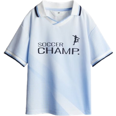 H&M Collared Football Shirt - Light Blue/Soccer Champ (1253334003)