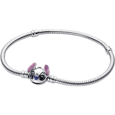 Disney pandora Pandora Disney Stitch Snake Chain Bracelet - Silver/Multicolour