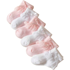 6-9M Socks Children's Clothing Shein Pairs Baby Girls Bowknot Decor Comfortable Lace Socks Breathable Ankle Socks For Daily WearTravel