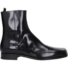 Prada Leather Ankle Boot - Black
