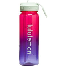 Lululemon Back to Life Transparent Sports Geranium Pink/Galactic Cobalt/Ocean Air Vattenflaska 0.71L
