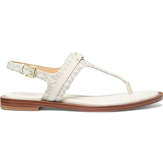 Michael Kors Mandy Signature Logo T-Strap Sandal - Natural