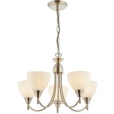 Pendant Lamps Endon Alton Satin Chrome/Matt Opal Pendant Lamp ∅ 45cm