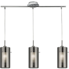Searchlight Duo Chrome/Smoked Grey Pendel 71cm