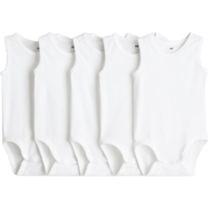 Bodys H&M Cotton Bodysuits 5-pack - White (1088019007)