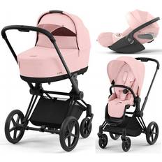Cybex Travel System Barnvagnar Cybex Priam Peach Pink/Matt Black (Travel system)