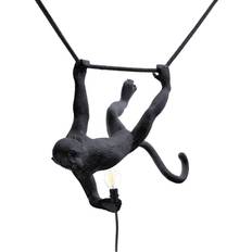 Seletti The Monkey Lamp Outdoor Swing Black Vægarmatur