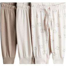 H&M Cotton Jersey Joggers 3-Pack - Mole/Elephants