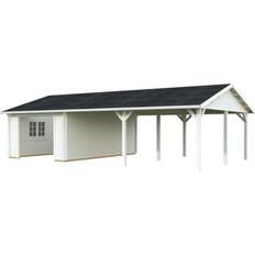 Garagen Palmako Garage Roger 19 0 33 2 m² Weiß Lackiert (Gebäudefläche )