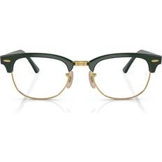 Vuxen Glasögon & Läsglasögon Ray-Ban Clubmaster RX5154 8233 Green On Gold