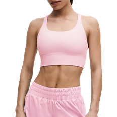 Lululemon Energy Longline Medium Support Bra - Pink Organza