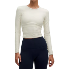 Lululemon All It Takes Back Twist Ribbed Long Sleeve Shirt - Bone