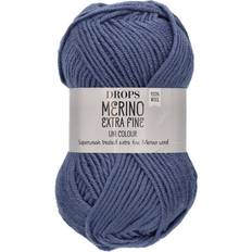 Merino extra fine Drops Design Merino Extra Fine Uni Colour Storm Blue 105m