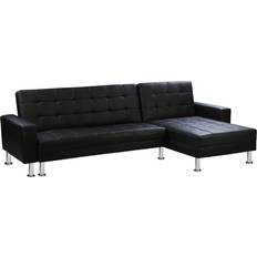 Habitat et Jardin Theo convertible Black corner Sofa 258cm 4 Seater