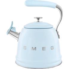 Smeg 50's Style WKF01PB Whistling Hob Kettle - Pastel Blue