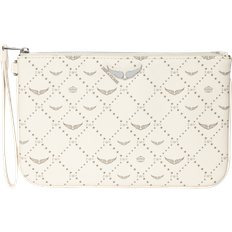 Zadig & Voltaire Clutches Zadig & Voltaire Z Monogram Clutch Exuding Sophisticated Nonchalance Timeless Pieces White