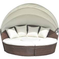 EVRE Seychelles Day Sun Bed Rattan 5 Pieces Outdoor Lounge Set