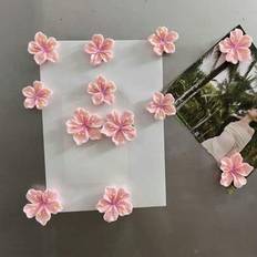 Shein 12pcs Pink Sakura Refrigerator Magnets