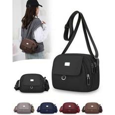 Multicoloured Messenger Bags Shein Fashionable Oxford Cloth Messenger Bag - Solid Color