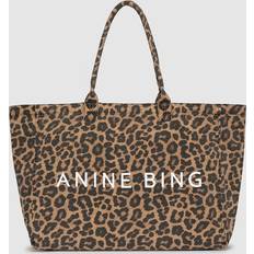 Leo Canvas Tote Leopard One - Black Brown
