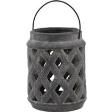 Hill Interiors Amalfi Grey Large Lattice One Size Lantern